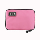Electronic Accessories Travel Organizer Bag | Cable Cords Storage Case - Pink - Travel Bags Encompass RL
