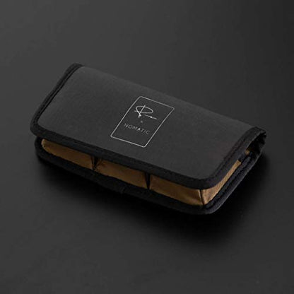 NOMATIC McKinnon Battery Case- DSLR Camera Battery Bag/Case/Holder with Magnetic Closure for 3 Batteries