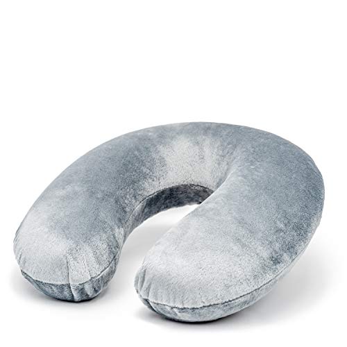 Crafty World Neck Pillow for Traveling, Comfort Pal Memory Foam Travel Pillow with Carry Bag and Washable Cover - Eliminate Neck Pain in Cars, Planes, or When Sleeping at Home