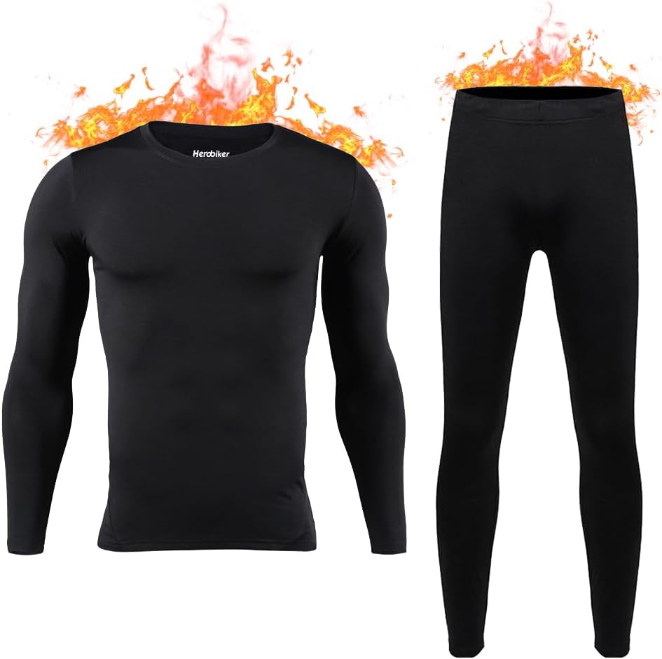 Electric Heated Thermal Underwear Set for Men Women,Electric Body Warmer Heated  Thermal Leggings Tops Unisex Base Layer, Black, Medium : :  Everything Else