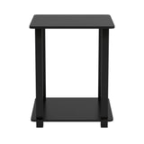 Furinno Simplistic End Table, Espresso/Black