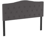Flash Furniture Cambridge Tufted Upholstered Queen Size Headboard in Dark Gray Fabric, HG-HB1708-Q-DG-GG