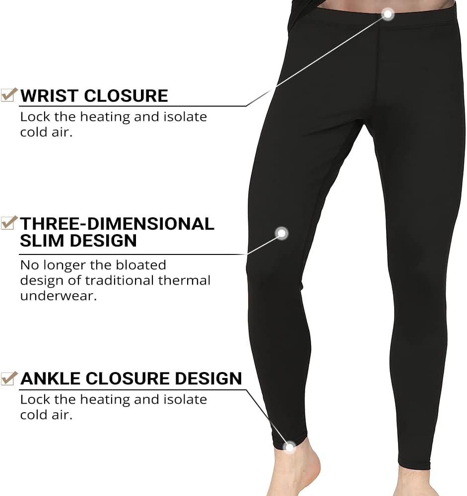 Women Thermals Underwear Crew Neck Base Layer Lightweight Stretch Long  Johns Set Black at  Women's Clothing store