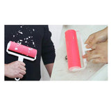 2Pcs Resuable Washable Lint Roller Cat Dog Hair Remover Tool Pet Shedding Brush Cleans your Suit/Sofa, Animal Hairs, Car Seats（Pink,Blue）