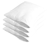 Niagara Sleep Solution 4 Pack Waterproof Pillow Protectors Queen 20x30 Inches Life Time ReplacementSmooth Zipper Premium Encasement Covers Quiet Cases Set White