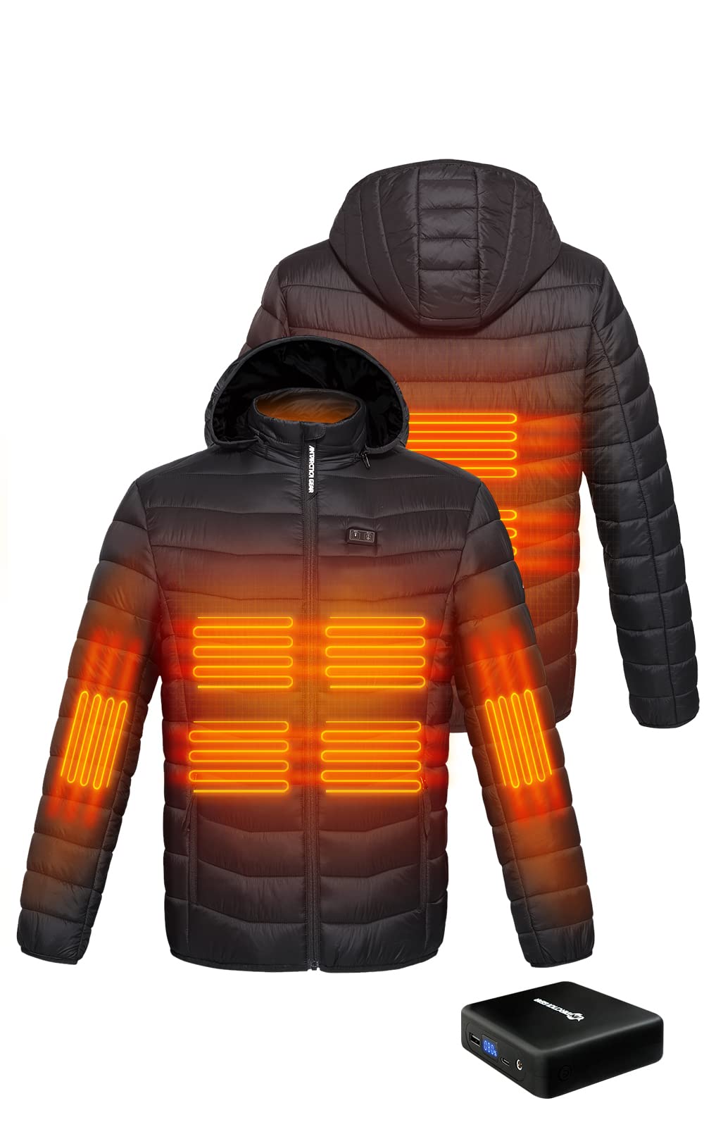 Winter coat hotsell with heater