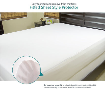 Ultrablock Queen Size Waterproof Mattress Protector - Premium Soft Cotton Terry Cover