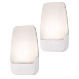 GE LED Night Light, 2 Pack, Plug-in, Dusk-to-Dawn Sensor, Home Décor, Ideal for Bedroom, Nursery, Bathroom, Hallway, Soft, 30966, White | Automatic, 2