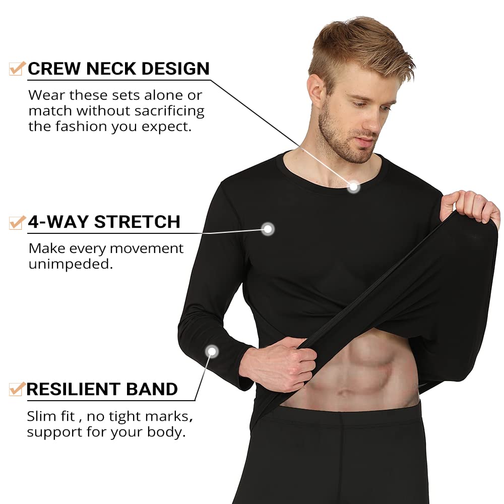Mens Thermal Underwear Base Layer Long Johns Compression Tights