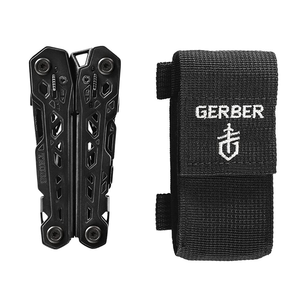  Gerber Gear Truss 17-in-1 Needle Nose Pliers Multi-tool with  MOLLE Sheath - Multi-Plier, Pocket Knife, Serrated Blade, Screwdriver,  Bottle Opener - EDC Gear and Equipment - Black : Everything Else
