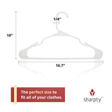 Sharpty White Plastic Hangers, Plastic Clothes Hangers Ideal for Everyday Standard Use, Clothing Hangers (White, 20 Pack)