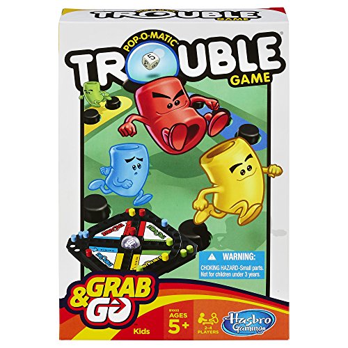 Pop-O-Matic Trouble Grab & Go Game | On-the-Go Fun for Travelers Hasbro Gaming