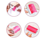 2Pcs Resuable Washable Lint Roller Cat Dog Hair Remover Tool Pet Shedding Brush Cleans your Suit/Sofa, Animal Hairs, Car Seats（Pink,Blue）