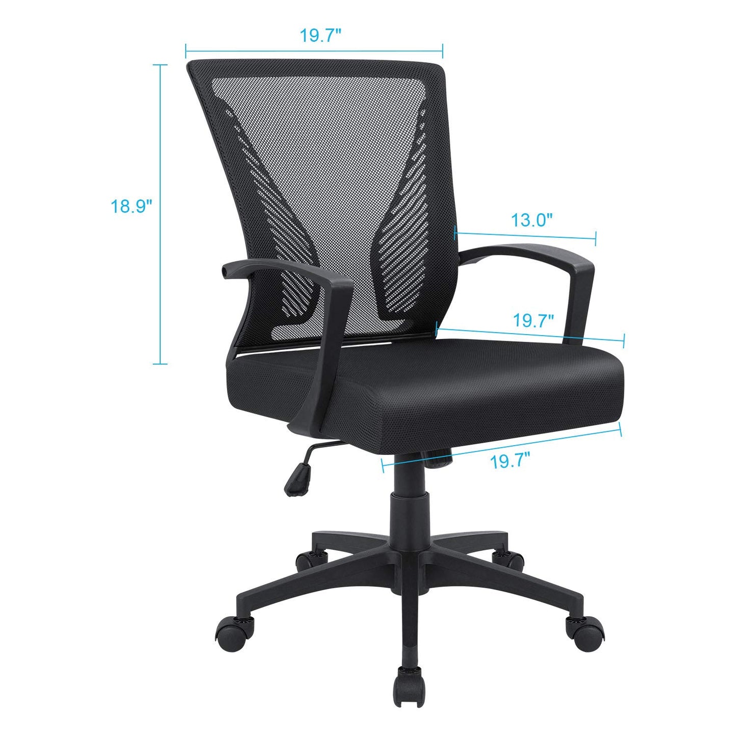 Furmax Office Mid Back Swivel Lumbar Support Desk Chair Furmax