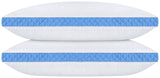 Utopia Bedding Gusseted Quilted Pillow (2-Pack) Premium Quality Bed Pillows - Side Back Sleepers - Blue Gusset - King - 18 x 36 Inches