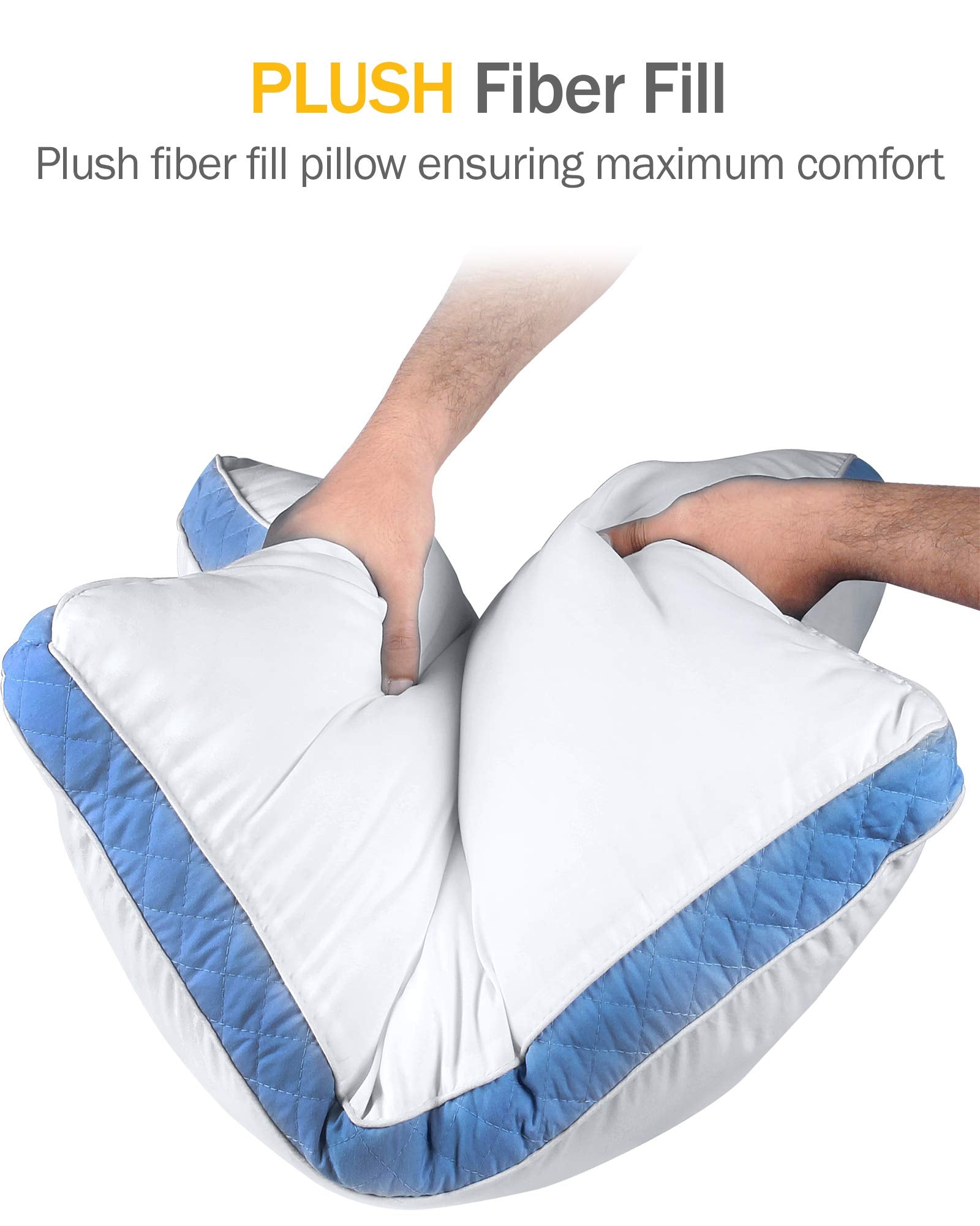 Utopia Bedding (2 Pack) Premium Plush Fiber Filled Bed Pillows Standard New