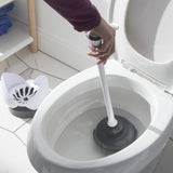 Clorox Toilet Plunger, White/Gray