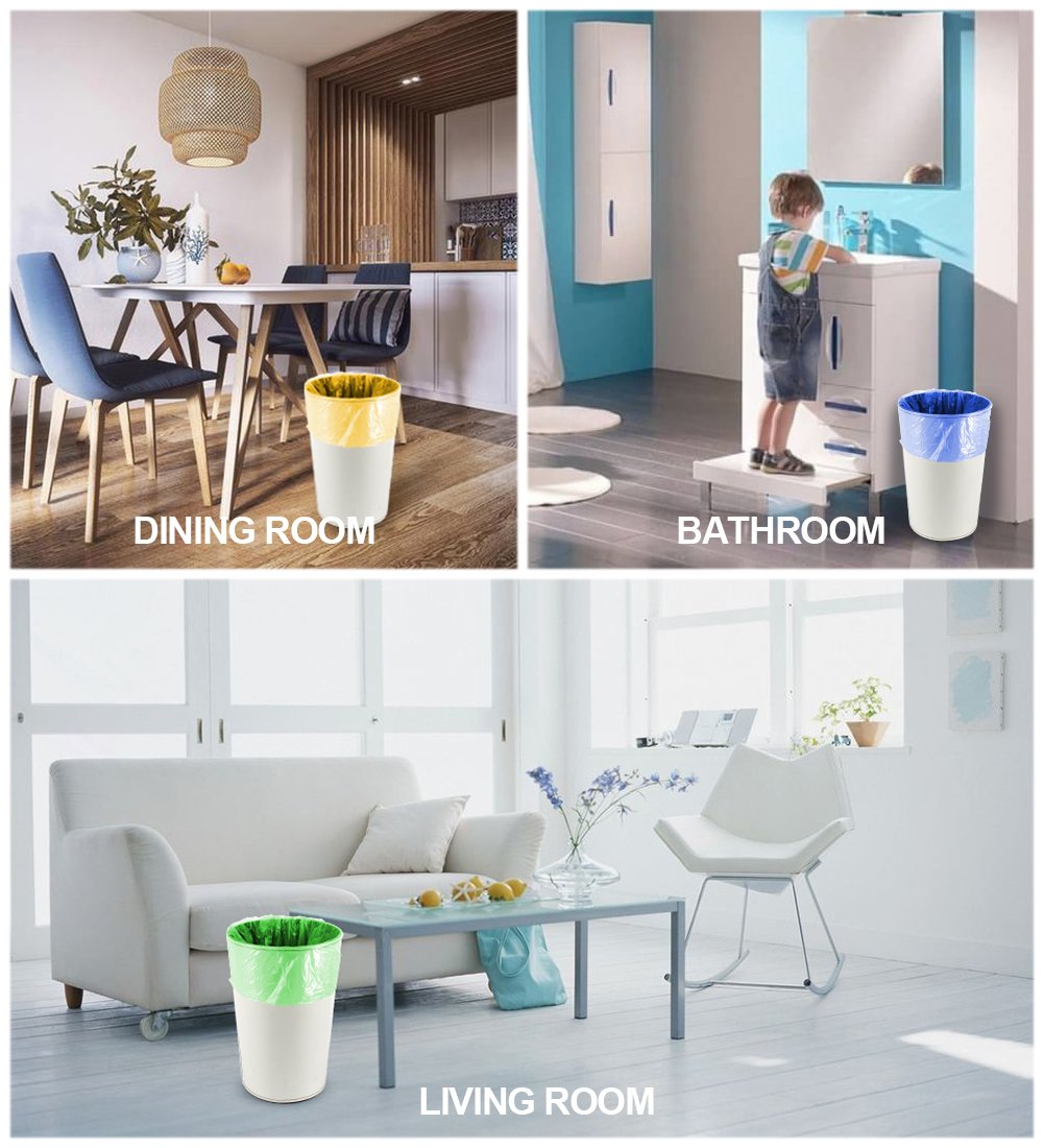 NALANY Small Trash Bags - 2.6 Gallon Bathroom & Kitchen Liners, 100 Count Black