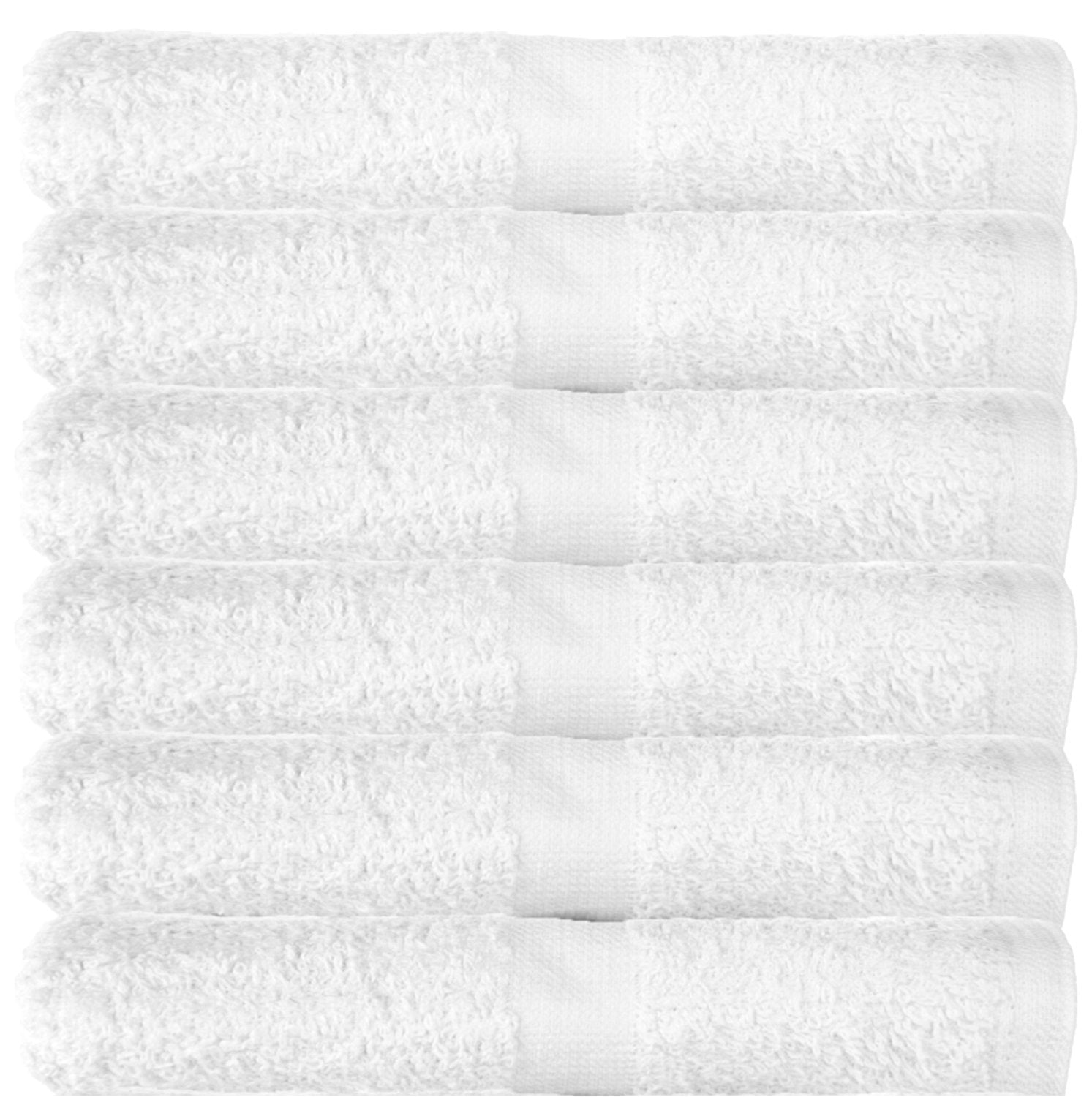 Wealuxe White Hand Towels for Bathroom 12 Pack 16x27 Inch, Cotton Hand Towel  Bulk for Gym and Spa, Soft Extra Absorbent Quick Dry Terry Bath Towels
