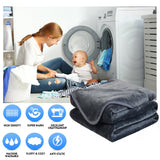 EASELAND Soft Queen Size Blanket All Season Warm Microplush Lightweight Thermal Fleece Blankets for Couch Bed Sofa,90x90 Inches,Dark Gray