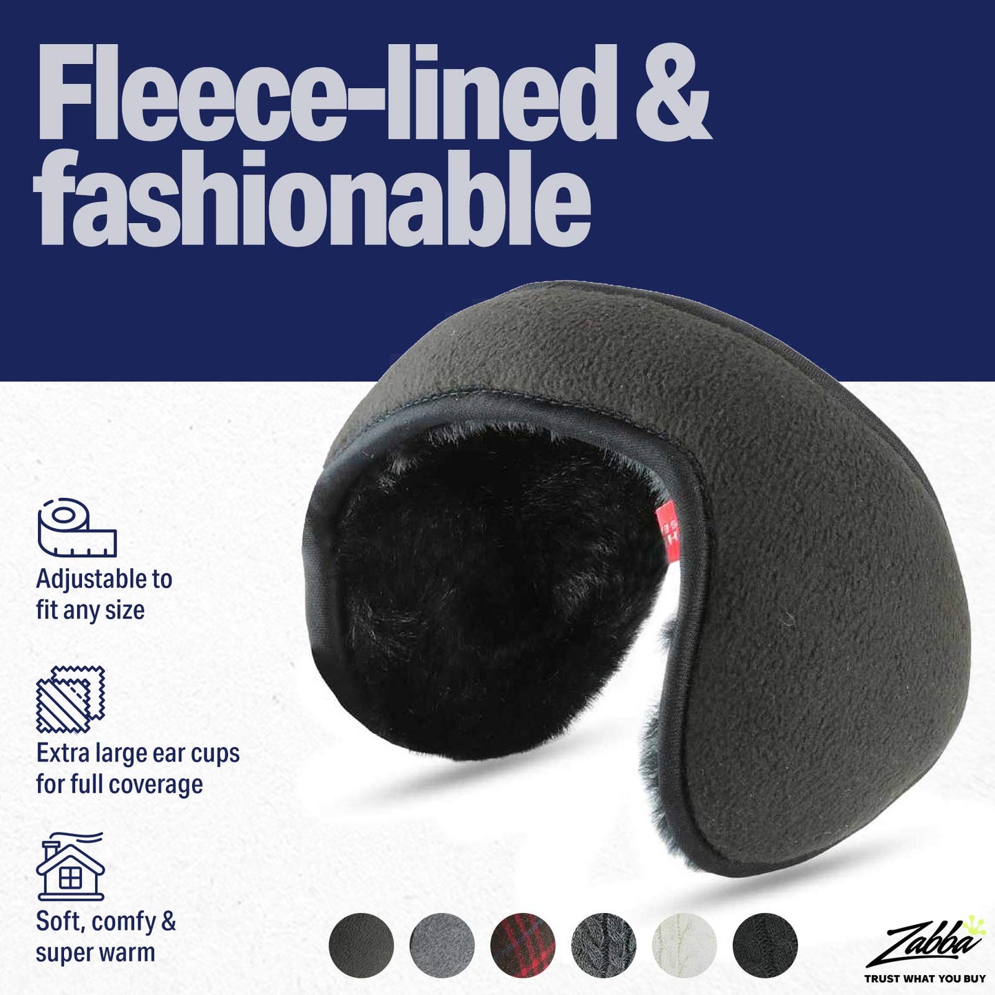 LUTHER PIKE SEATTLE Ear Muffs for Winter - Women & Men's Behind-the-Head Warmers﻿