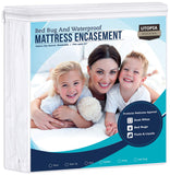 Utopia Bedding Zippered Mattress Encasement - Waterproof Mattress Protector (Queen)