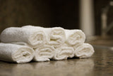 Wealuxe Cotton Washcloths - Soft Absorbent Bathroom Face Towels - 12x12 Inch - White - 24 Pack