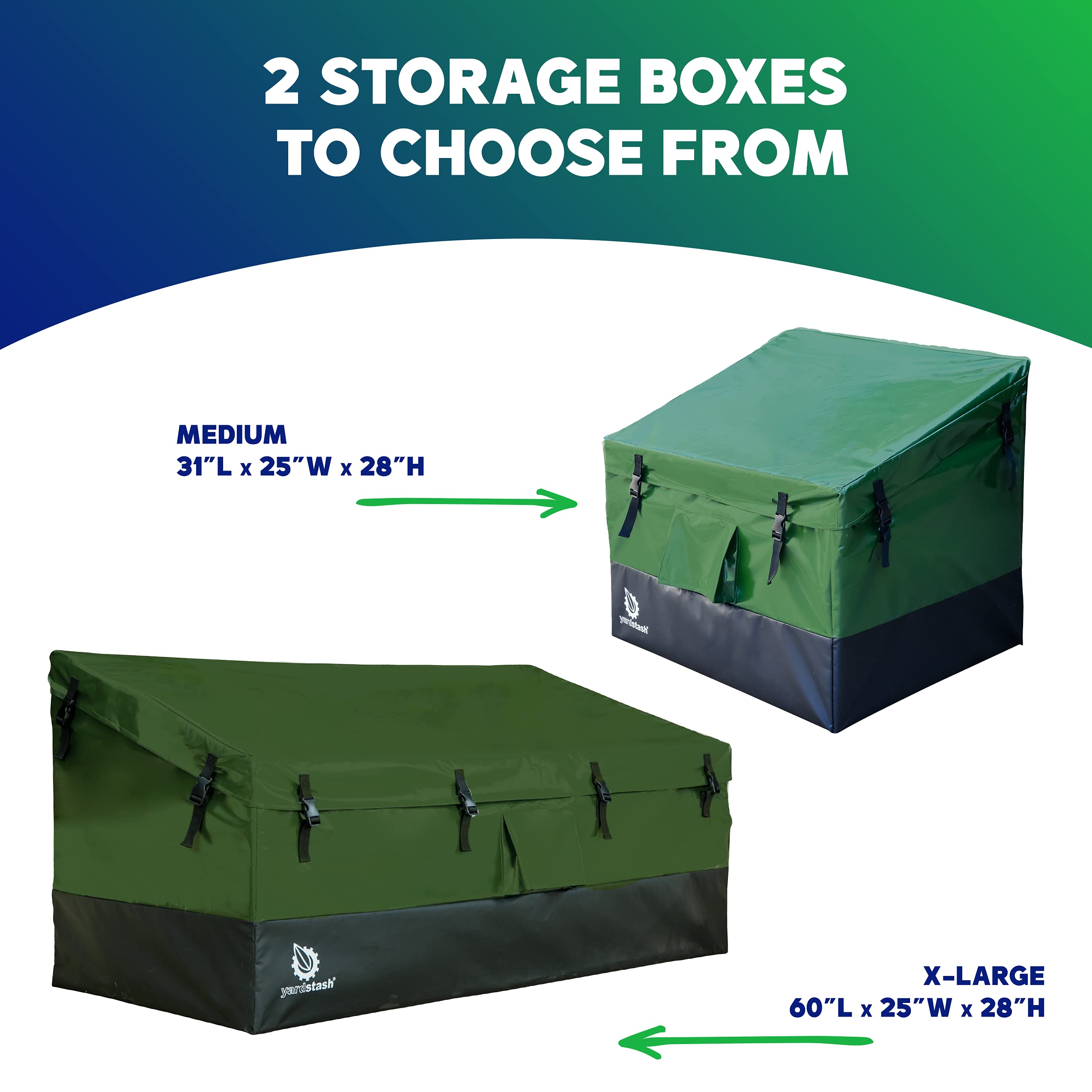 YardStash Outdoor Storage Box Waterproof Heavy Duty Portable