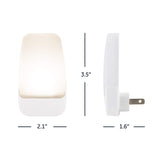 GE LED Night Light, 2 Pack, Plug-in, Dusk-to-Dawn Sensor, Home Décor, Ideal for Bedroom, Nursery, Bathroom, Hallway, Soft, 30966, White | Automatic, 2