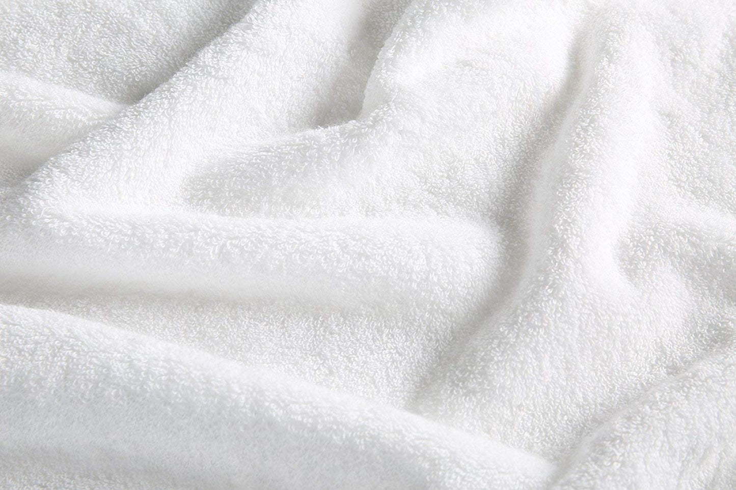 Wealuxe Cotton Bath Towels - 6 Pack of White Towels