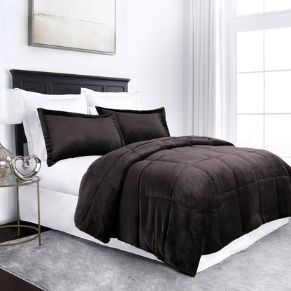 Sleep Restoration Micromink Goose Down Alternative Comforter Set - All Season Hotel Quality Luxury Comforter/Blanket with Shams - Full/Queen - White