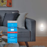 GE LED Night Light, 2 Pack, Plug-in, Dusk-to-Dawn Sensor, Home Décor, Ideal for Bedroom, Nursery, Bathroom, Hallway, Soft, 30966, White | Automatic, 2