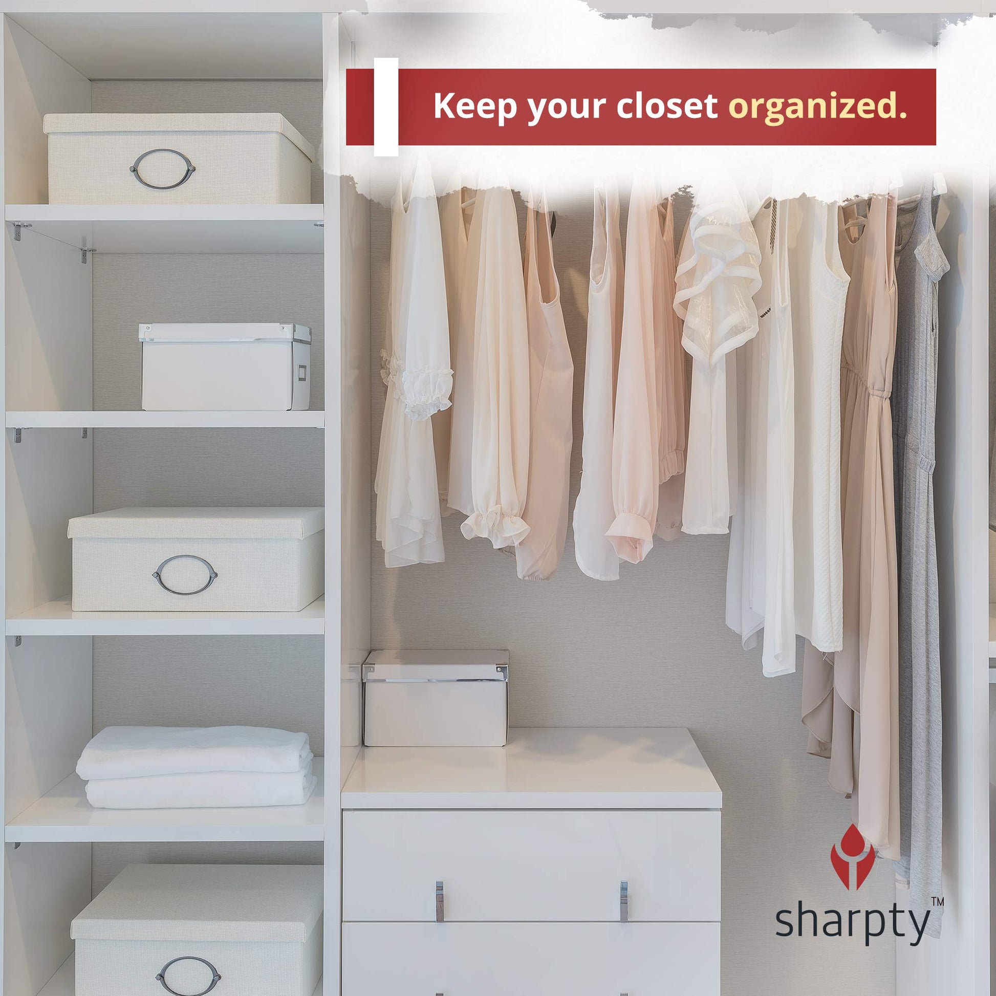 Sharpty White Plastic Hangers, Plastic Clothes Hangers Ideal for