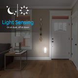 GE LED Night Light, 2 Pack, Plug-in, Dusk-to-Dawn Sensor, Home Décor, Ideal for Bedroom, Nursery, Bathroom, Hallway, Soft, 30966, White | Automatic, 2