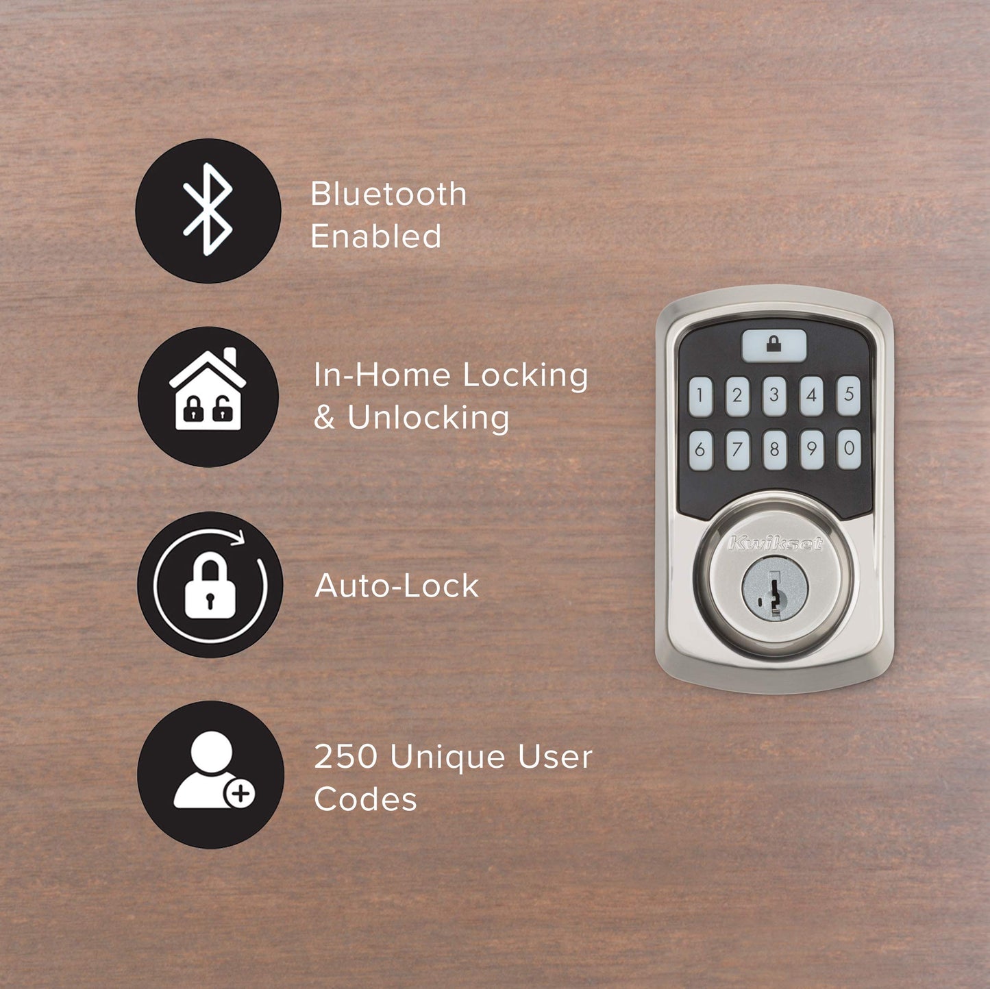 Kwikset Aura Bluetooth Programmable Keypad Door Lock Kwikset