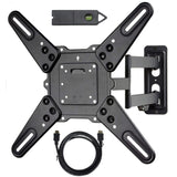 VideoSecu ML531BE2 TV Wall Mount kit with Free Magnetic Stud Finder and HDMI Cable for Most 26-55 TV and New LED TV up to 60 inch VESA 400x400 Full Motion with 20 inch Articulating Arm WP5