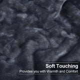EASELAND Soft Queen Size Blanket All Season Warm Microplush Lightweight Thermal Fleece Blankets for Couch Bed Sofa,90x90 Inches,Dark Gray
