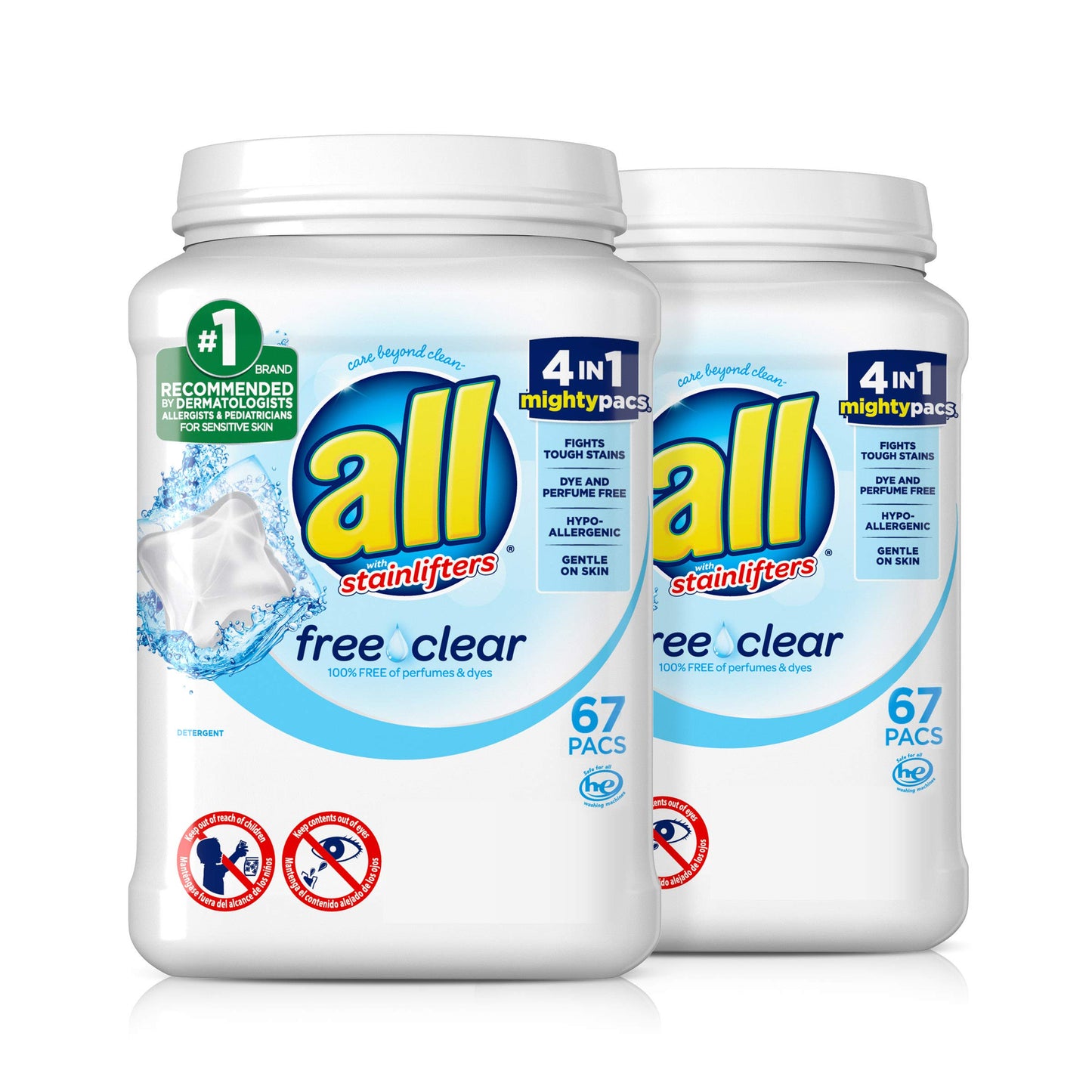 all Mighty Pacs Laundry Detergent Gentle Clean all