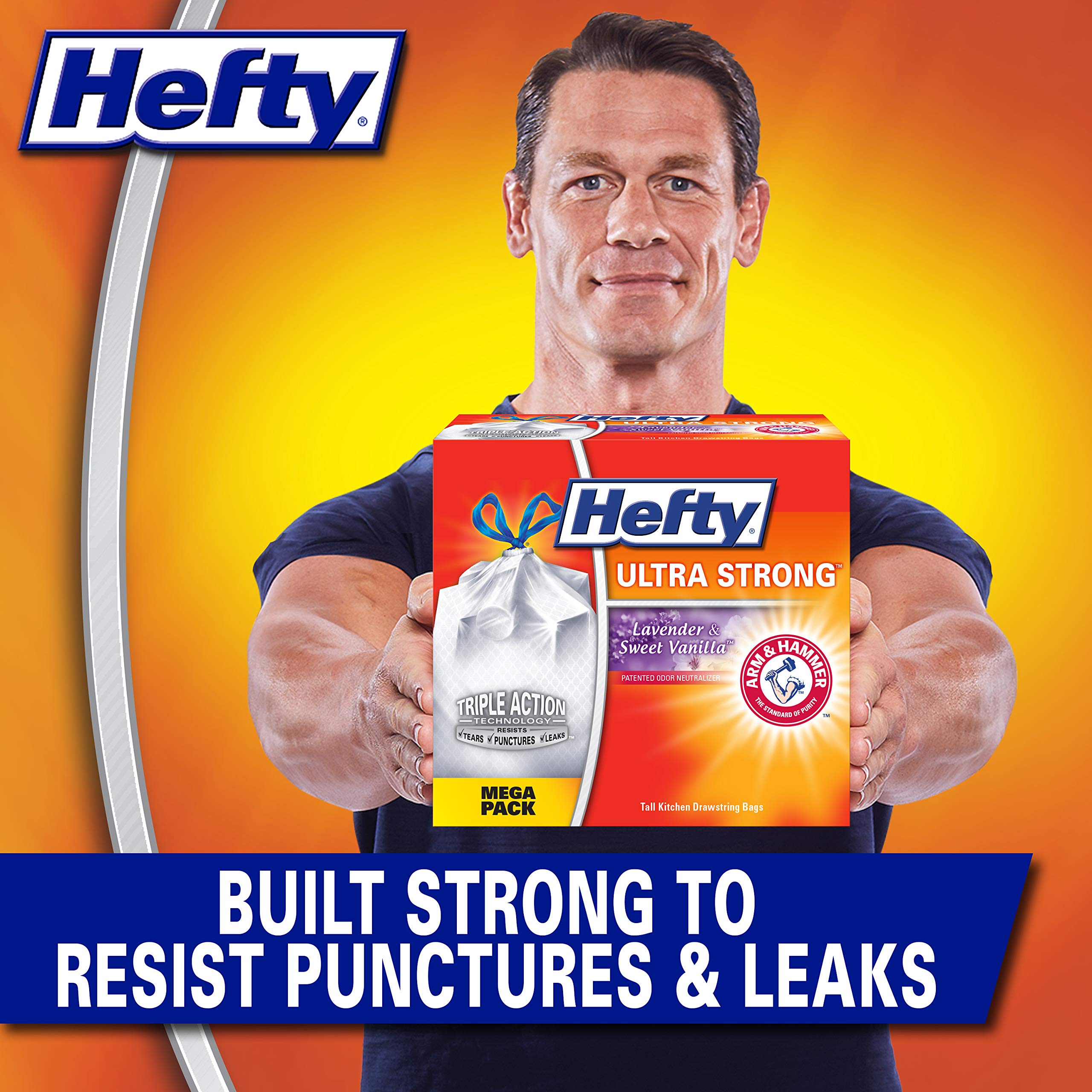 HEFTY Drawstring Large Waste Bags - Big Value Pack, 90 L, 80 Bags(8/Case)