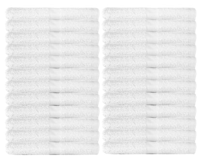 Wealuxe Cotton Washcloths - 24 Pack - White