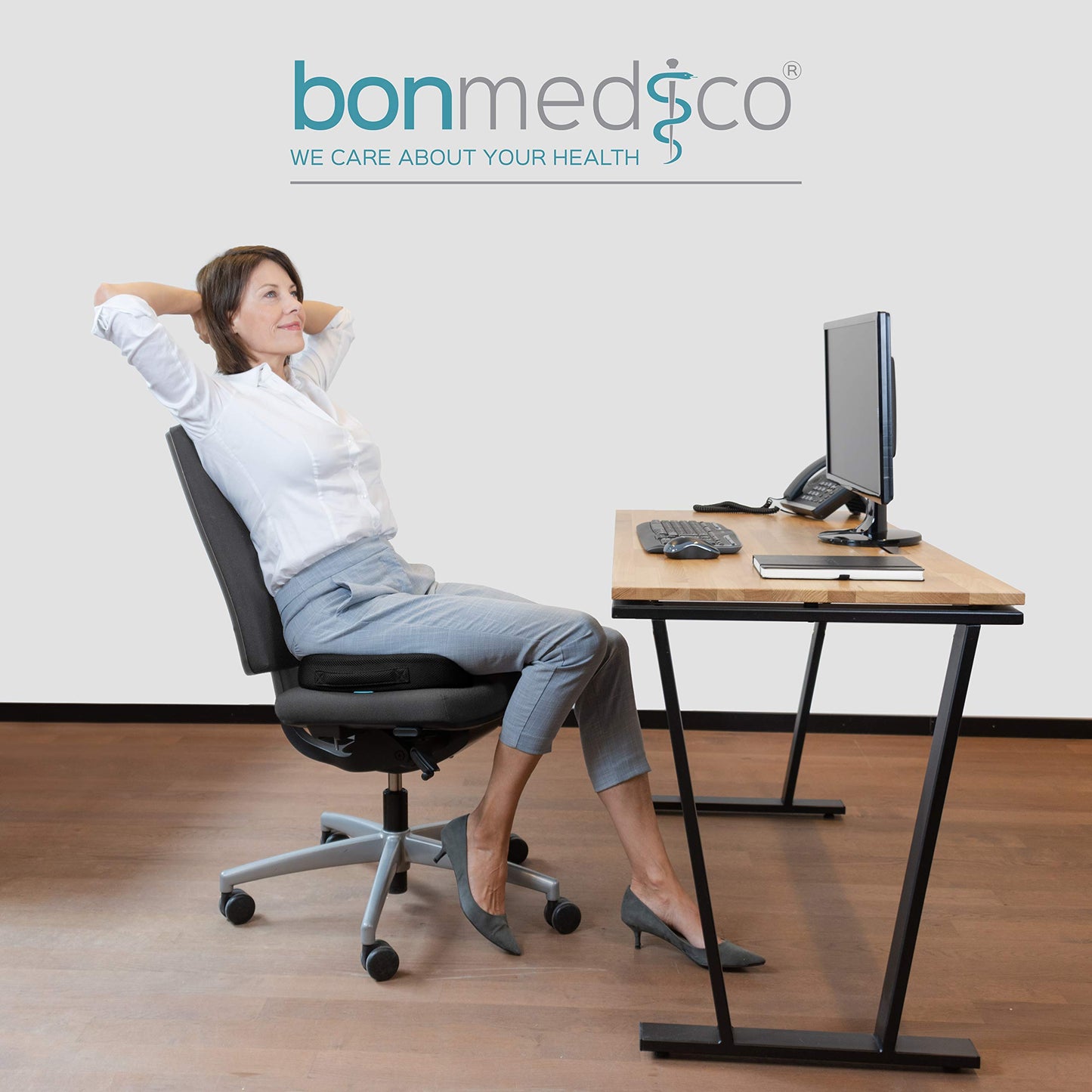 bonmedico Firm Orthopedic Donut Pillow and Home Office Soft Seat Cushion (Large Orthopedic Cushion)