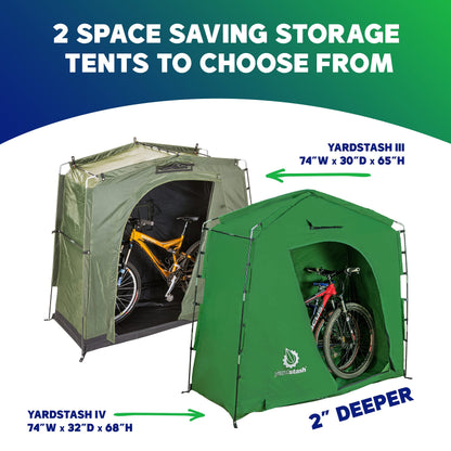 YardStash Bike Storage Tent, Outdoor, Portable Shed Cover for Lawn Mower, Garden Tools for Waterproof, Heavy-Duty Tarp to Protect from Rain, Wind and Snow, Spring Cleaning Essential