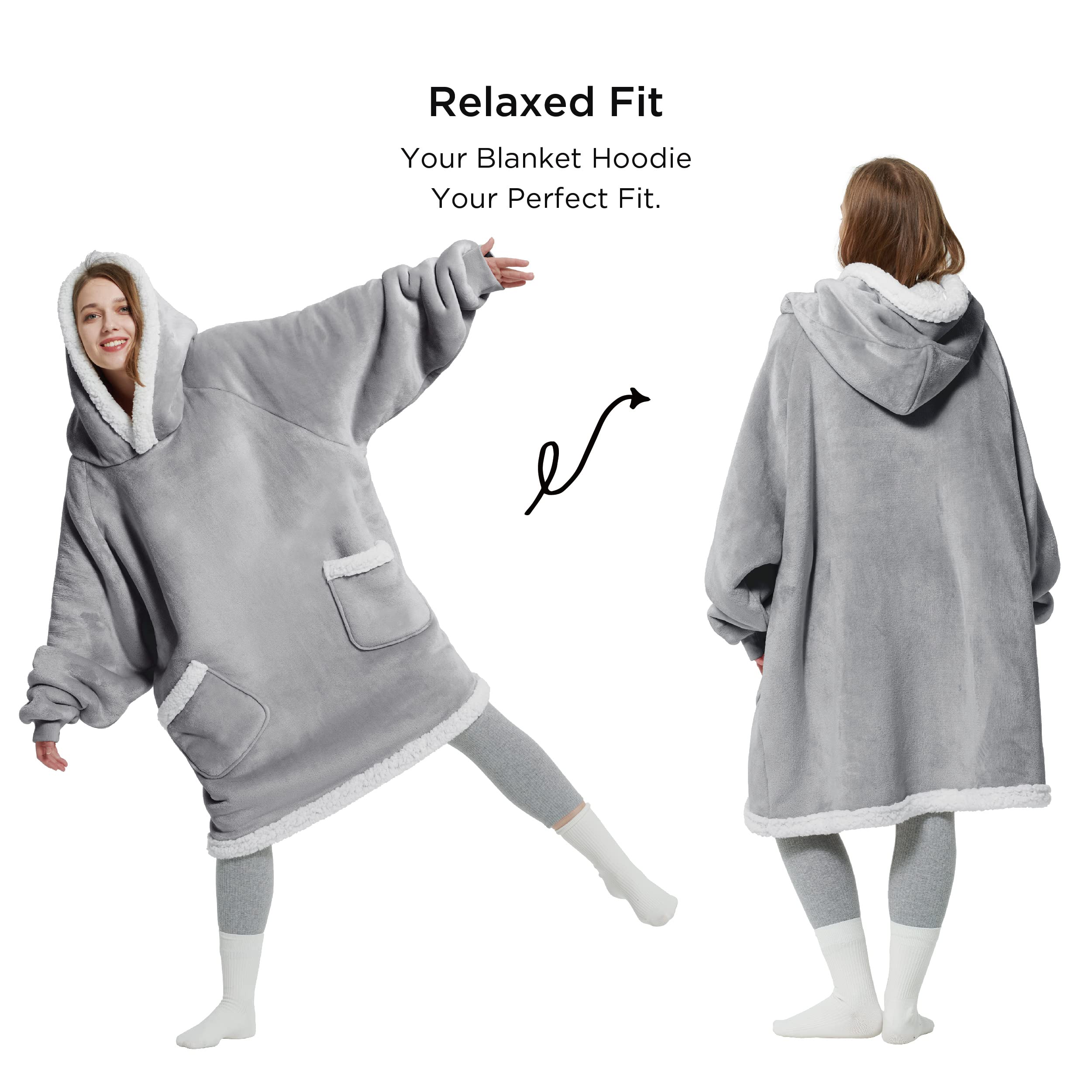 Bedsure sherpa best sale fleece blanket hoodie