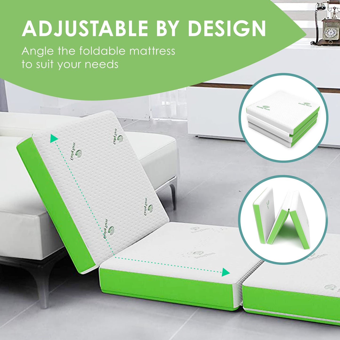 Foldable Bed for Camping Folding Camper Mattress Travel Pad