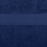 AmazonBasics 6-Piece Fade-Resistant Bath Towel Set - Navy Blue