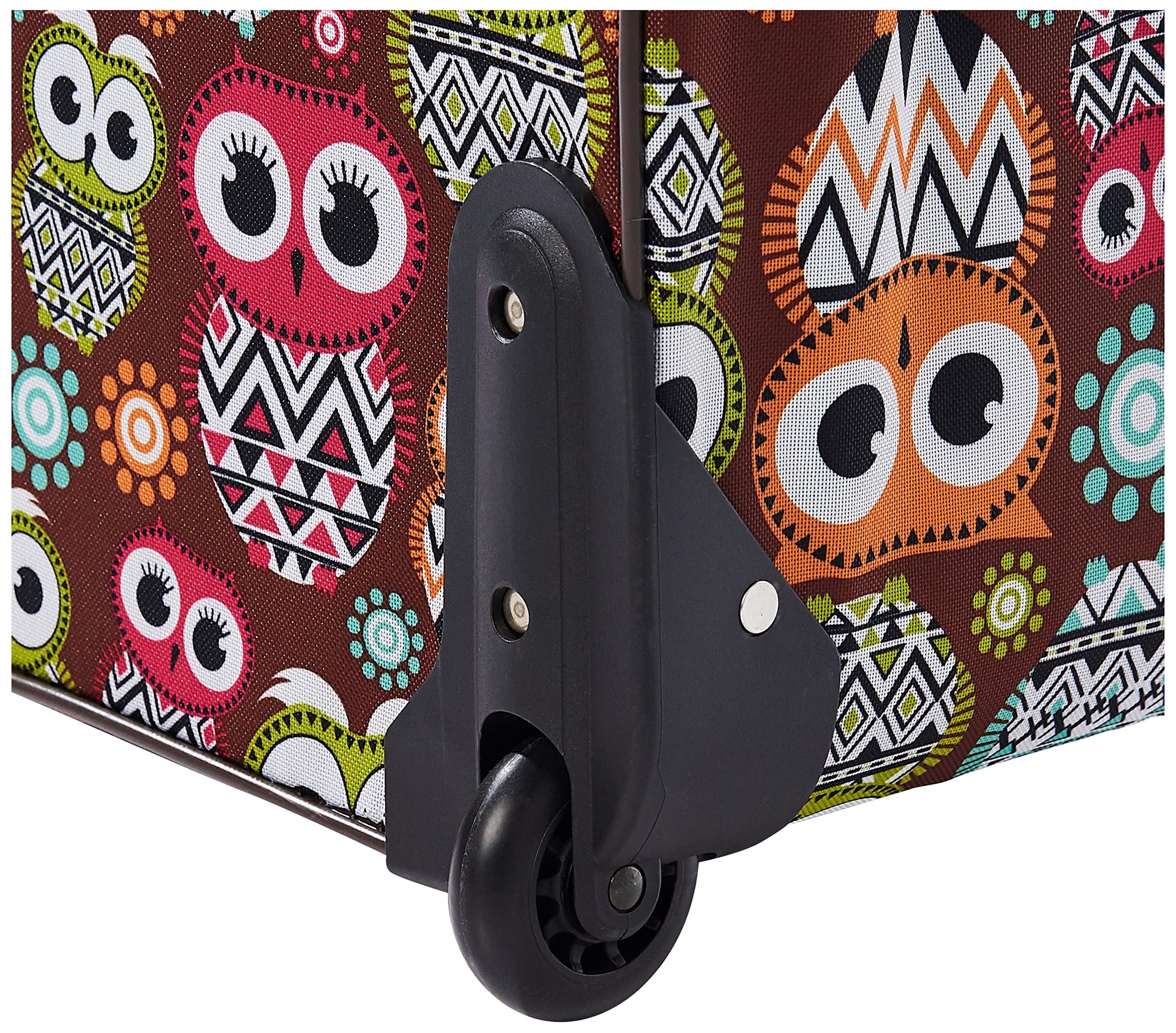 Rockland Jungle Softside Upright Luggage Set, Expandable, Owl,