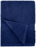 AmazonBasics 6-Piece Fade-Resistant Bath Towel Set - Navy Blue