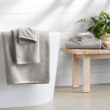 AmazonBasics Quick-Dry Bathroom Towels, 100% Cotton, 8-Piece Set, Platinum