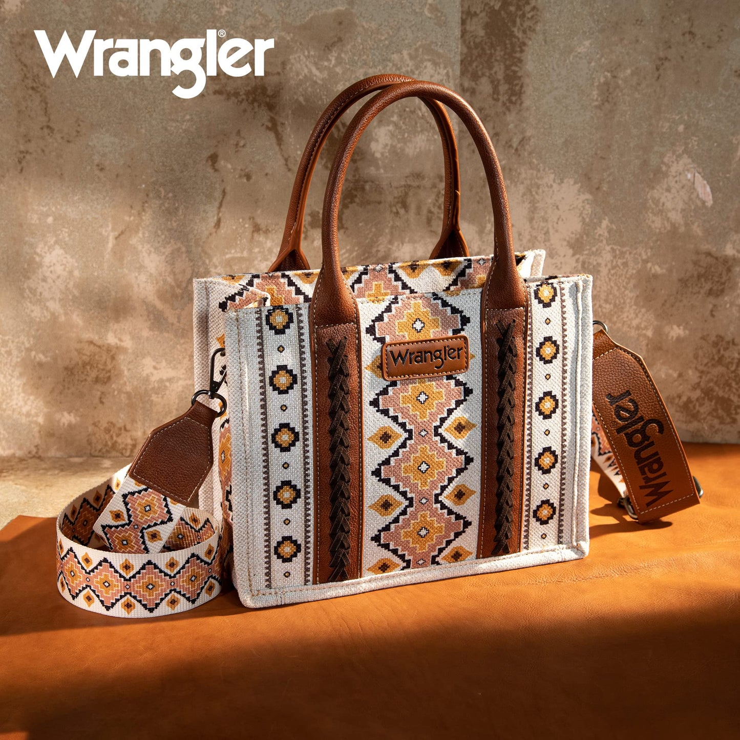 Wrangler Tote Bag for Women Purses Aztec Handbags Western Purses Boho Shoulder Bag