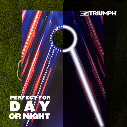 Triumph Sports Triumph LED 2x3 Cornhole Set - Firework Edition